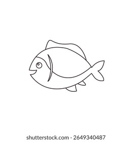 blue fish emoji symbol sign icon vector illustration