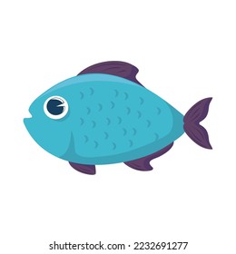 diseño aislado de icono de pez azul