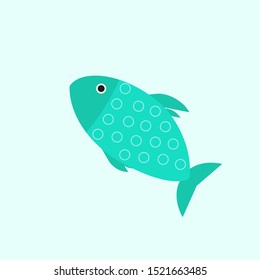 Peces azules, ilustración, vector sobre fondo blanco.