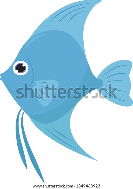 Blue Fish Illustration Vector On White Stock Vector (Royalty Free ...