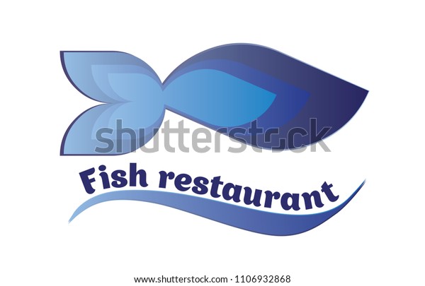 Blue Fish Logo Stock Vector Royalty Free 1106932868