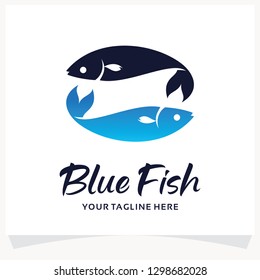 Blue Fish Logo Design Template Inspiration Stock Vector (Royalty Free ...