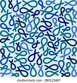 Blue fish pattern background
