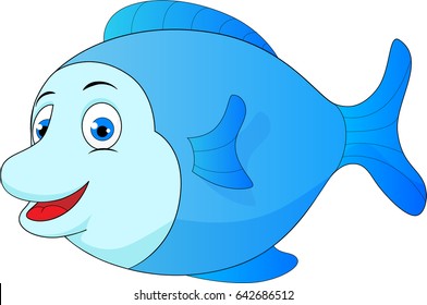 Blue Fish Side View Stock Vector (Royalty Free) 642686512 | Shutterstock