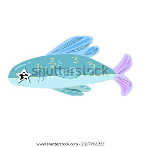 Blue Fish with Star Eyes