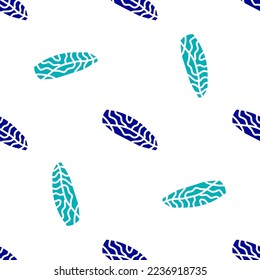 Icono de filete de pescado azul aislado a fondo blanco.  Vector