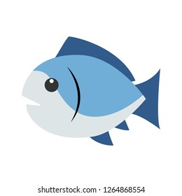 Blue fish vector emoji