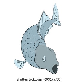blue fish vector illustration