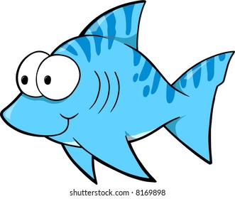 Blue Fish Vector Illustration Stock Vector (Royalty Free) 8169898 ...