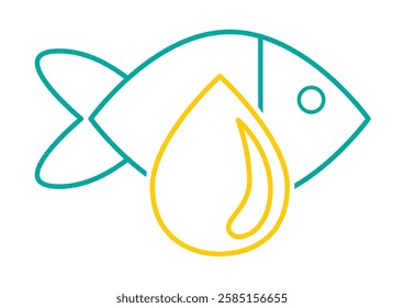 Blue Fish and Yellow Drop Fine Line Essential Oil Omega 3 Sardine Cod Salmon Mackerel and Tuna acids EPA and DHA