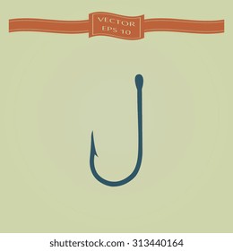 Blue Fishing hook 