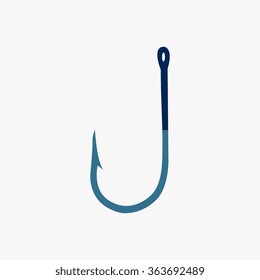 Blue Fishing hook black