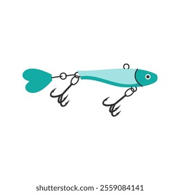 Blue Fishing Lure Icon Illustration