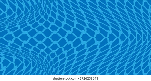 Textura de malla de red azul. Patrón sin fisuras para la ropa deportiva o goles de fútbol, redes de voleibol, aros de baloncesto, hockey y atletismo moderno.