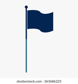 Blue flag icon 