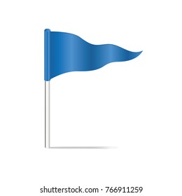 Blue flag isolated on a white background
