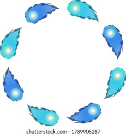 Blauer Flammenkreis