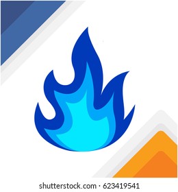 blue flame icon