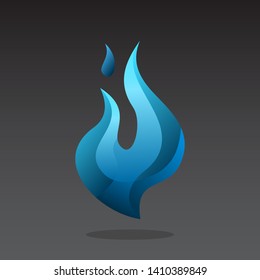 Blue Flame Icon Design Inspiration . Flame Logo Template . Blue Flame Icon . Flame Vector . Blue Fire