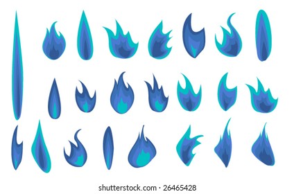 blue flame icons