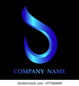 Blue flame logo for business challenge vector illustration