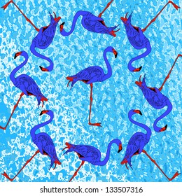 Blue flamingo.