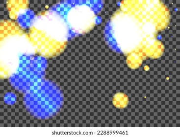 Blue Flare Background Transparent Vector. Dot Spray Illustration. Festive Card. Purple Bokeh Vintage Template. Blur Wallpaper.
