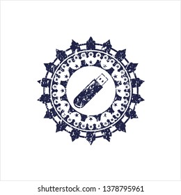 Blue flash drive icon with rubber seal texture