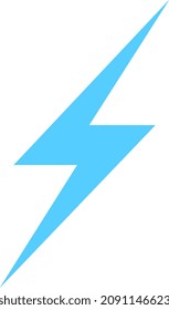Blue flash symbol. Lightning strike icon. Electric power sign