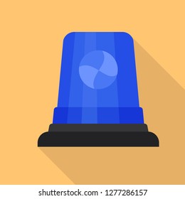 Blue flasher icon. Flat illustration of blue flasher vector icon for web design