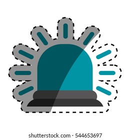 blue flashing alarm icon vector illustration graphic design