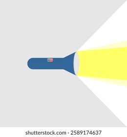 Blue flashlight freehand drawing vector