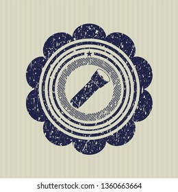 Blue flashlight icon with rubber seal texture