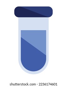 blue flask design over white