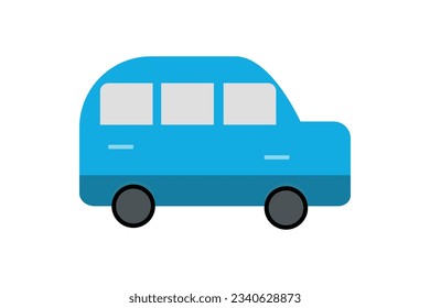 Blue flat car vector design