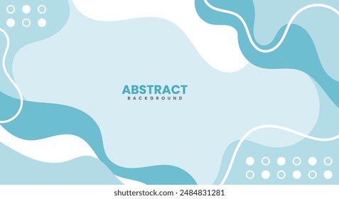 Blue flat design pastel background vector