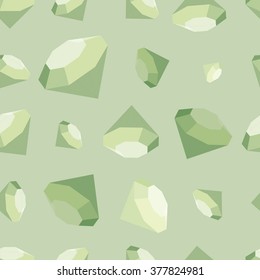 Blue flat diamond crystals seamless vector pattern