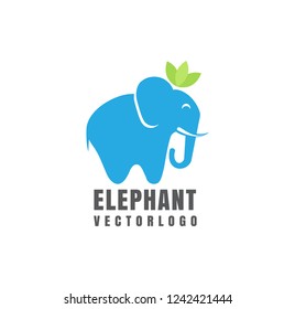 blue flat elephant logo