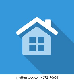 blue flat icon for business with shadow
