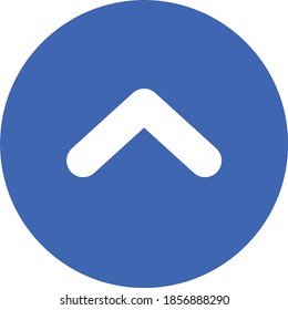 Blue Flat Line Arrow Upward Illustration  