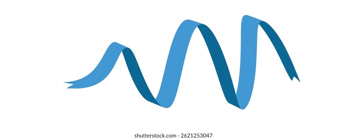 Cintas planas azules aisladas sobre fondo blanco. Ilustración vectorial de Anuncio de cinta. Encaje de Festiva.