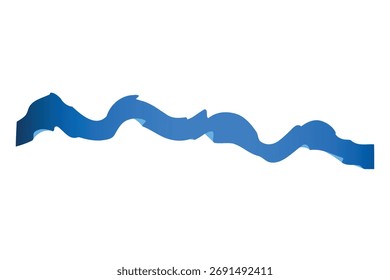 Fitas planas azuis isoladas sobre fundo branco. Ilustração vetorial do banner da faixa de opções. Laço de férias.
