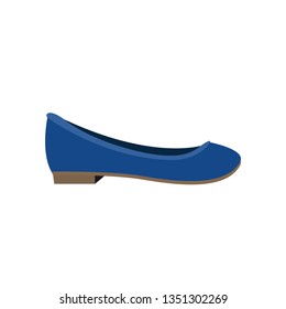 Blue flat shoe emoji vector