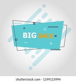 Blue flat speech bubble shaped banners, stock vector
