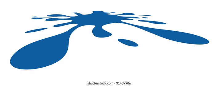 blue flat splodge