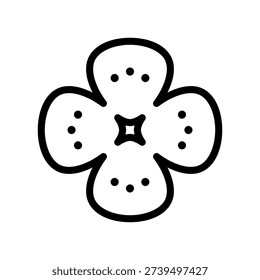 Blue Flax Icon Spring Flower Vector