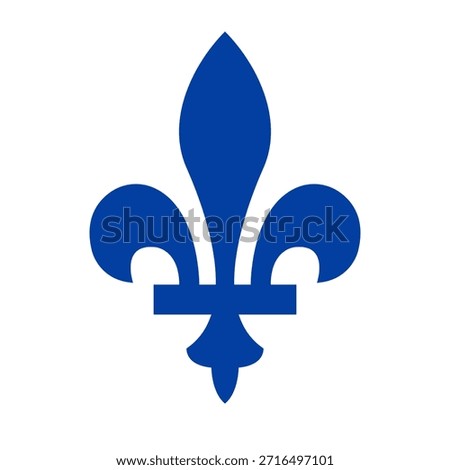Blue Fleur de lis icon. Vector.