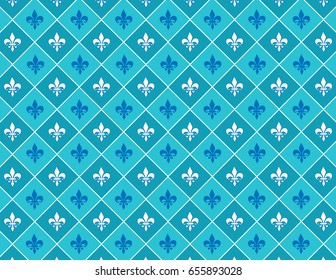 Blue Fleurdelis Background Stock Vector (Royalty Free) 655893028 ...