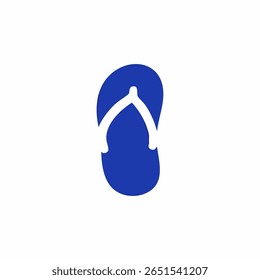 Blue flip flop sandal graphic