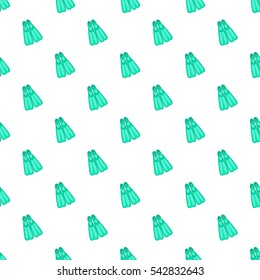 Blue flippers pattern. Cartoon illustration of blue flippers vector pattern for web